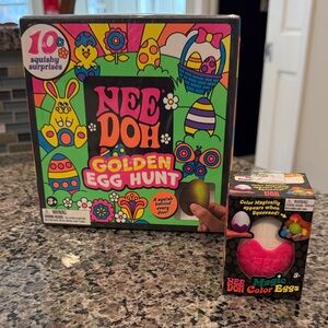 Needoh Golden Egg Hunt with Needoh magic color egg. NWT